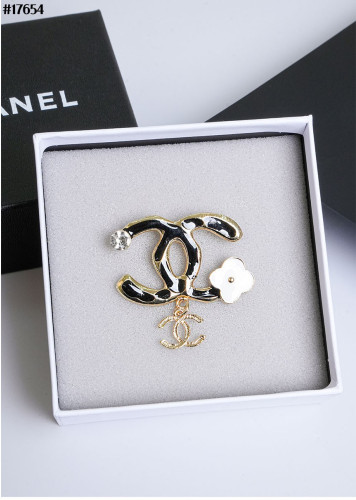 🔆 [CHANEL] 샤넬 CC 에나멜 크리스탈 블랙 골드 브로치 🔆