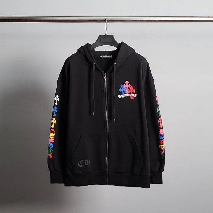 CH 멀티십자 오버핏 후드 집업