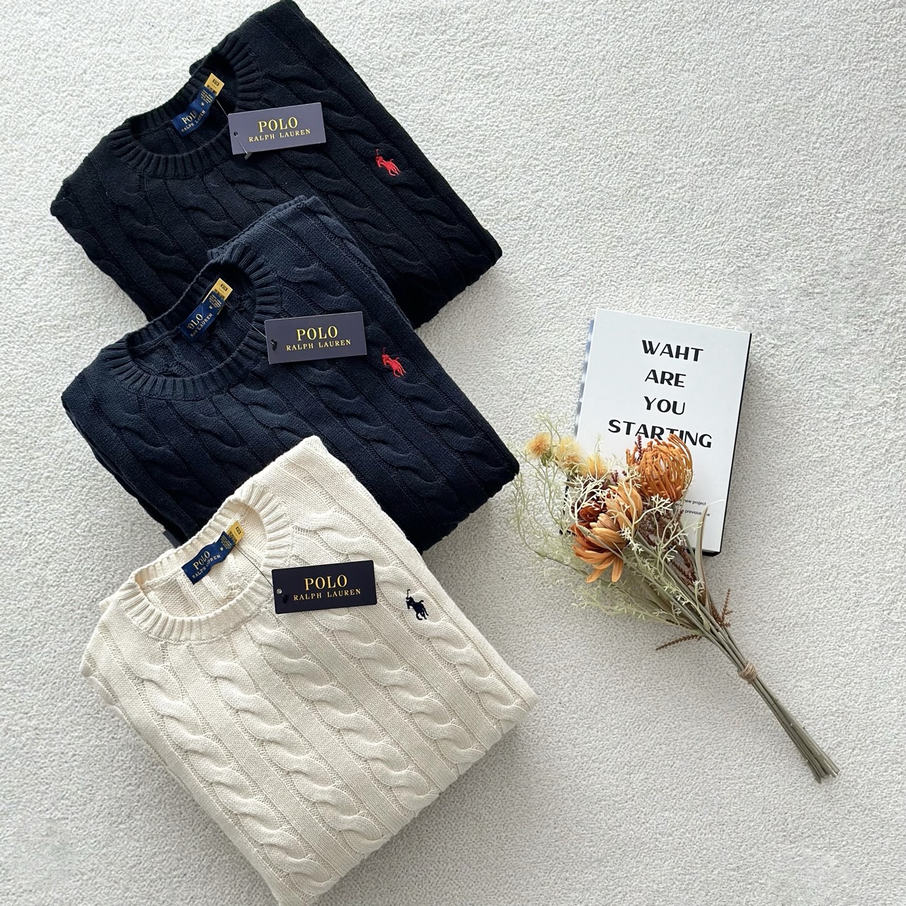 #E #폴로 코튼 케이블 니트