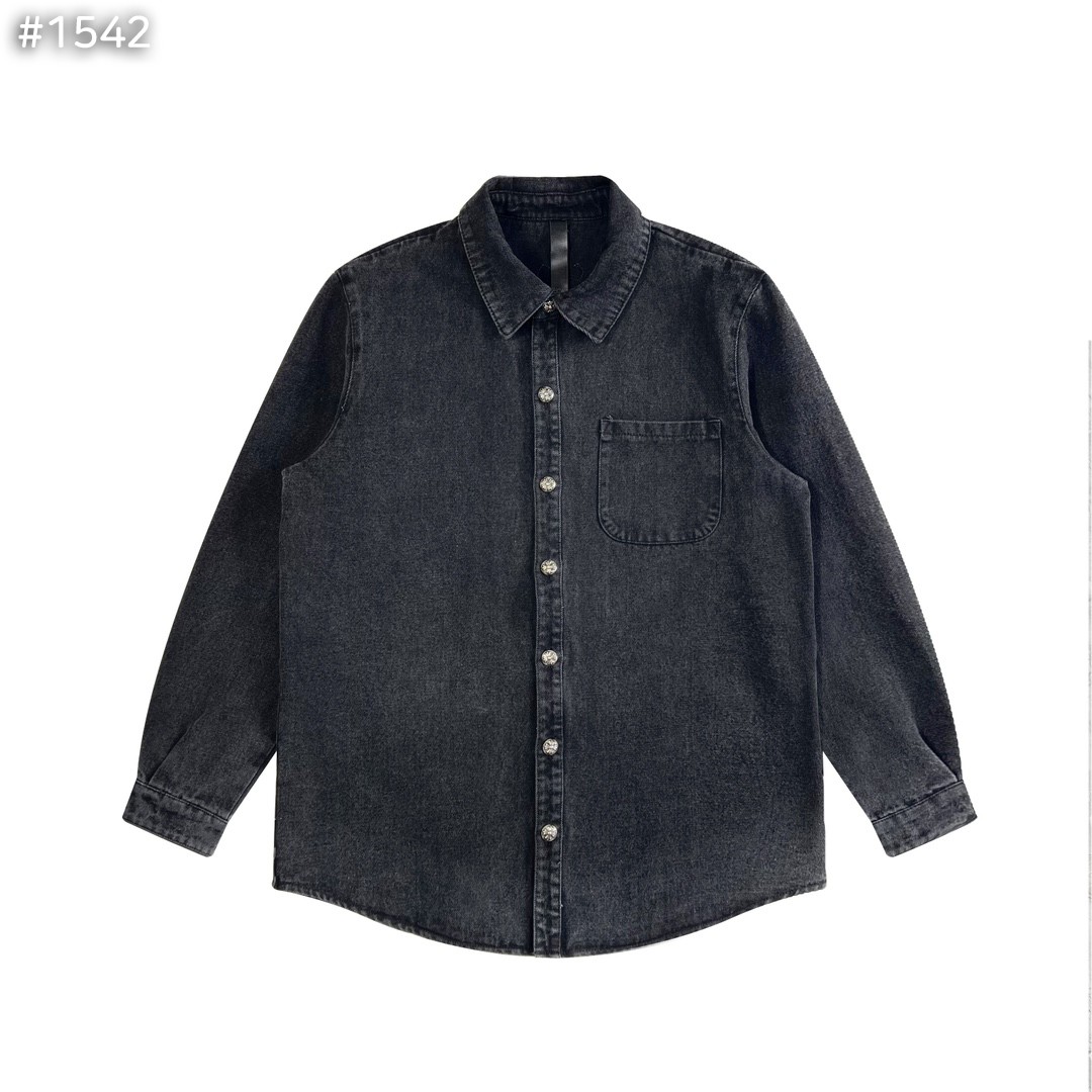 #크롬하츠 빈티지 워싱 데님 셔츠