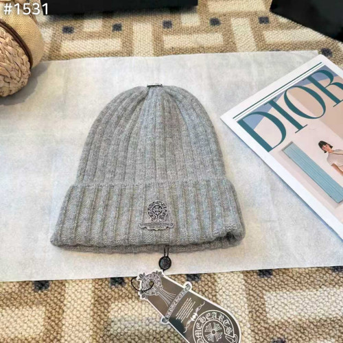 #크롬하츠 홀스슈 사각패치 비니 그레이