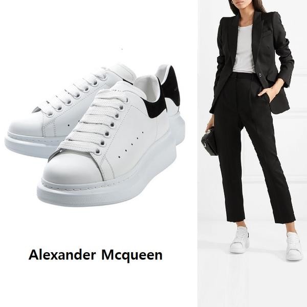 알렉산더 맥퀸(ALEXANDER McQUEEN) 오버사이즈 스니커즈 - 화이트:블랙