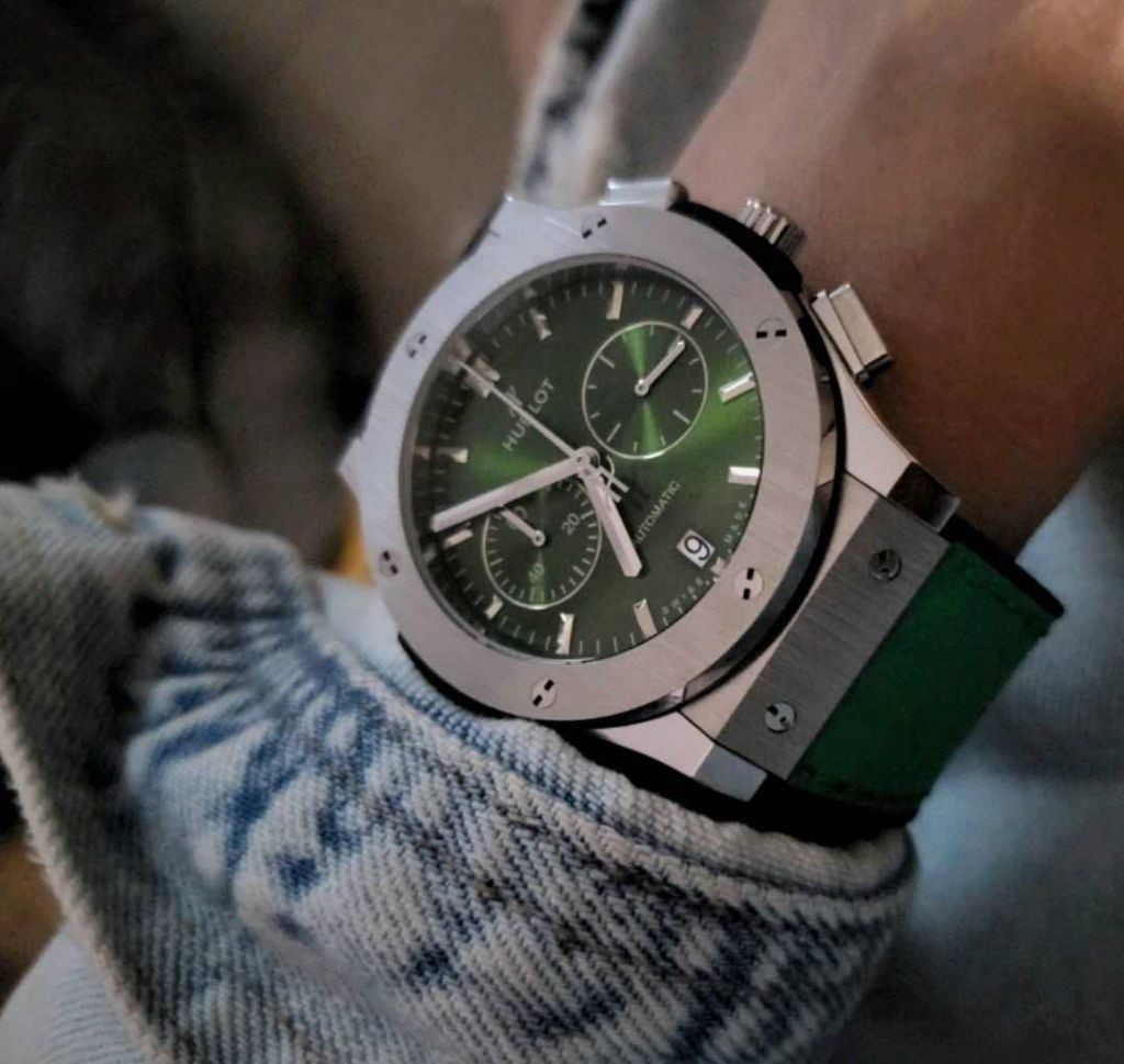 위블로(Hublot) 클래식 퓨젼 크로노그라프 타이타니움 그린