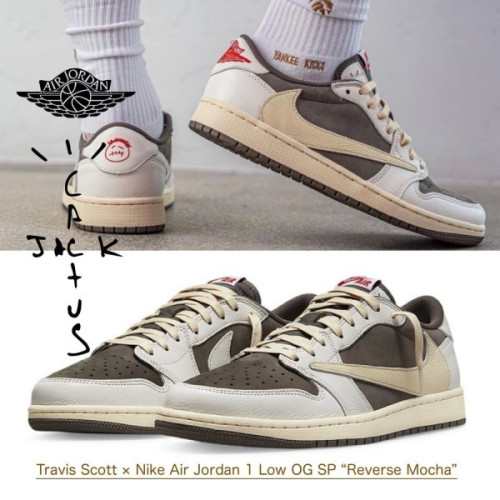 나이키 트래비스스캇 x 조던1로우OG '리버스 모카