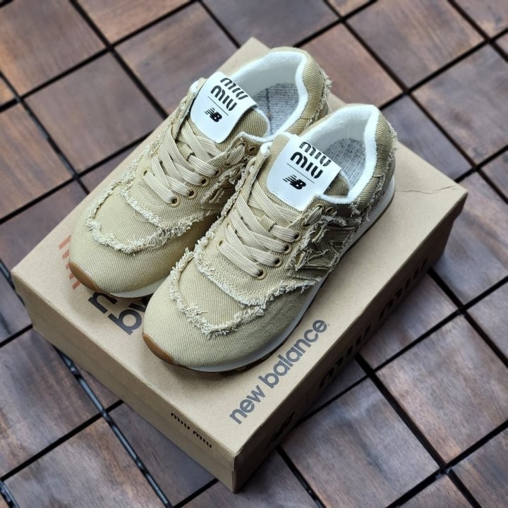 미우미우 X 뉴발란스 콜라보 574 데님 스니커즈