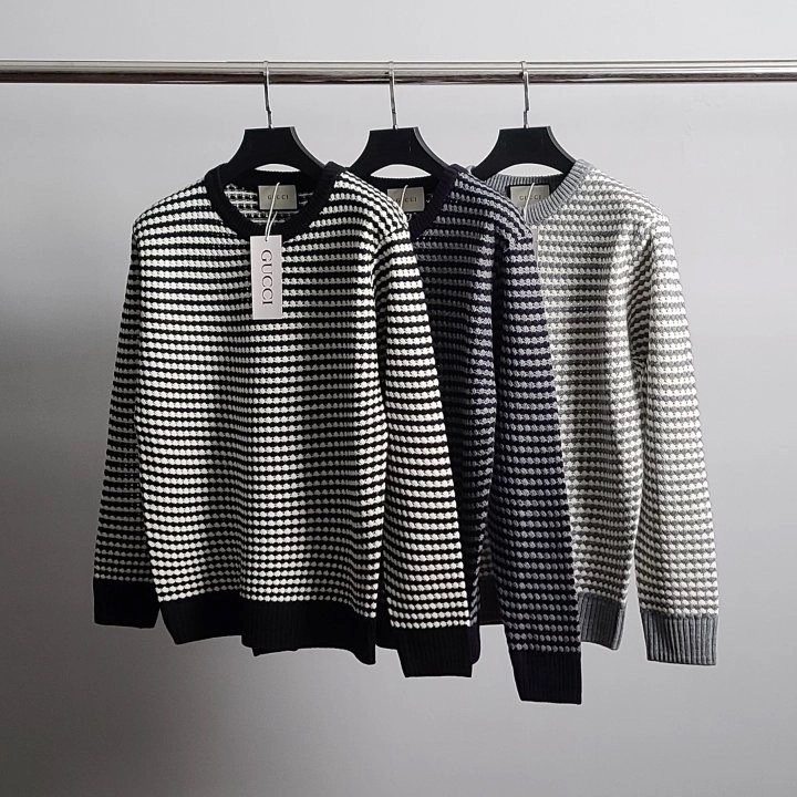 구찌 체스 패턴 와플 니트
