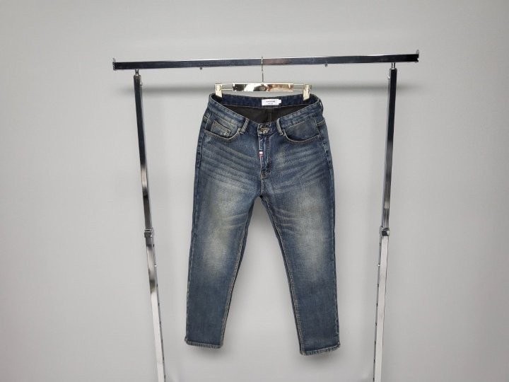 톰브라운 융기모 중청 워싱 청바지