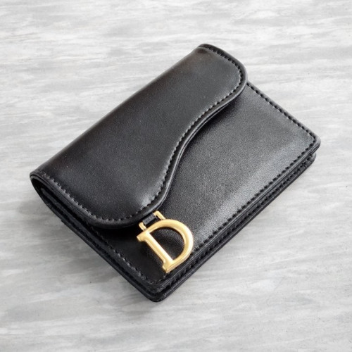 디올 335 오블리크 새들 플랩 카드지갑 올블랙