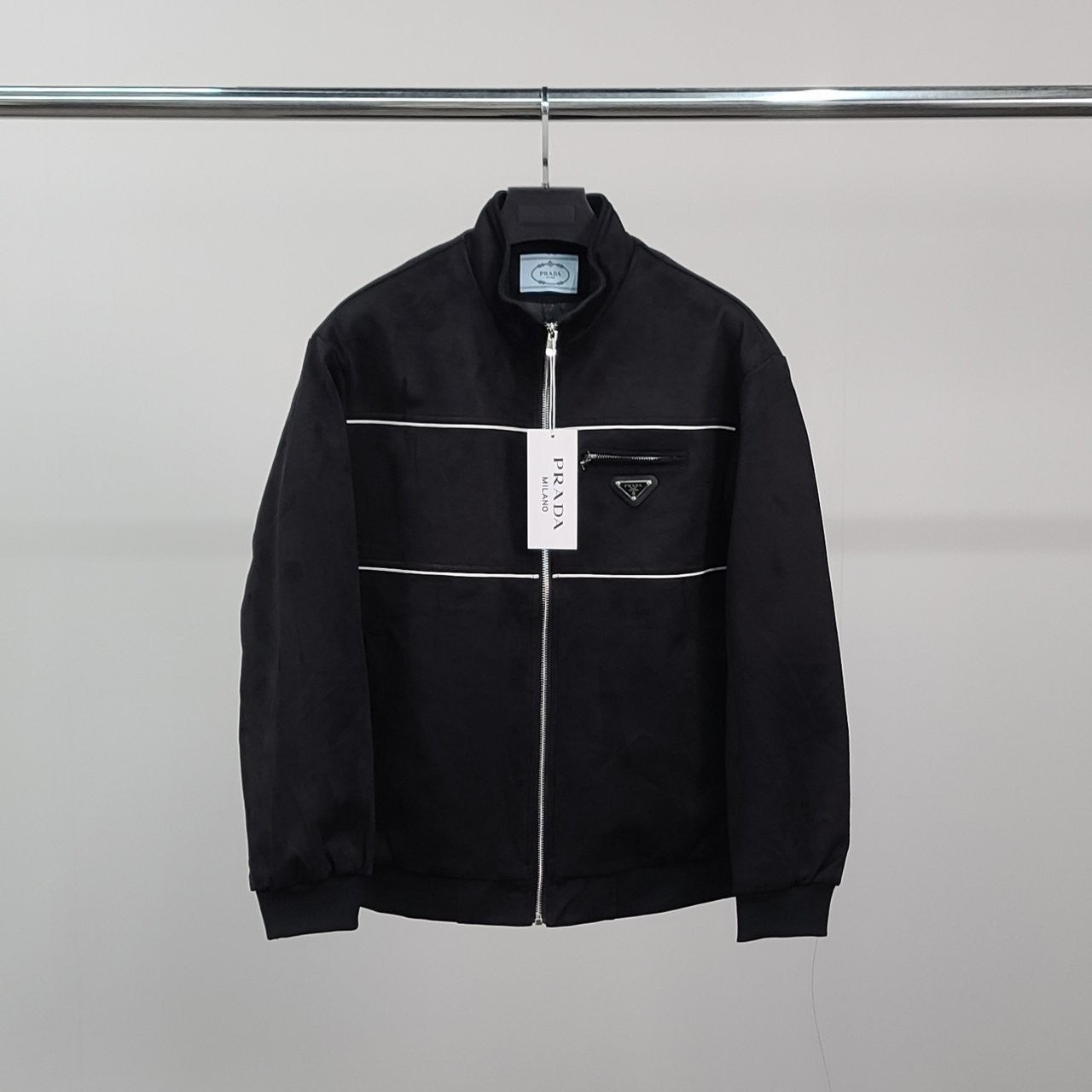 💕 프** 로고와펜 라인 스웨이드 자켓