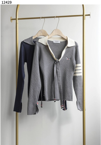 #톰브라운 [Thom Browne] 여성 타이 카라 골지니트 신상입고💢 #상의 #니트 #12429