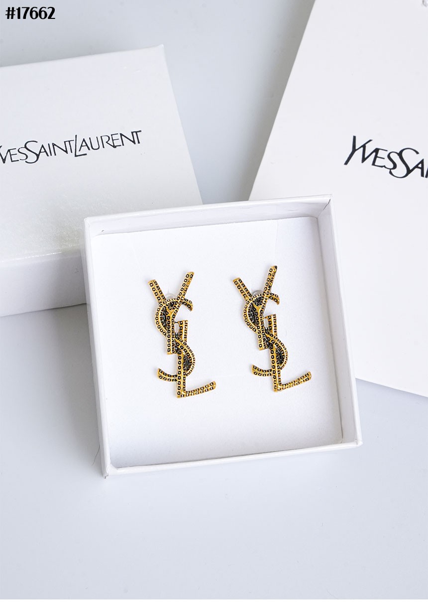 🔆 [SAINT LAURENT] 생로랑 YSL 빈티지 골드 이어링 🔆