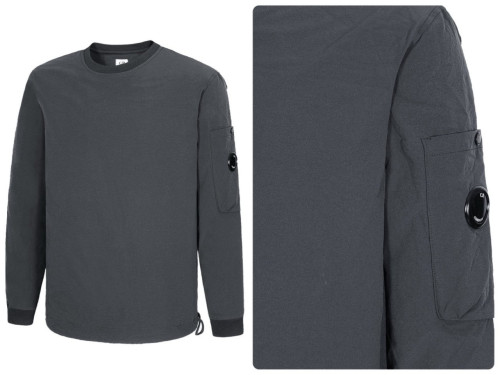 💕 C* 컴퍼니 다이애그널 레이즈드 플리스 크루넥 스웨트셔츠