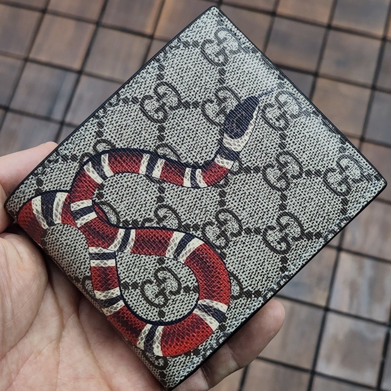 💕 [190번] 구* 스네이크 반지갑 브라운