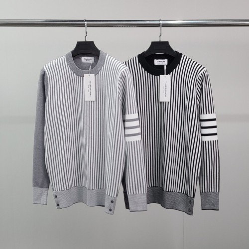 TB 사선완장 스트라이프 울 니트