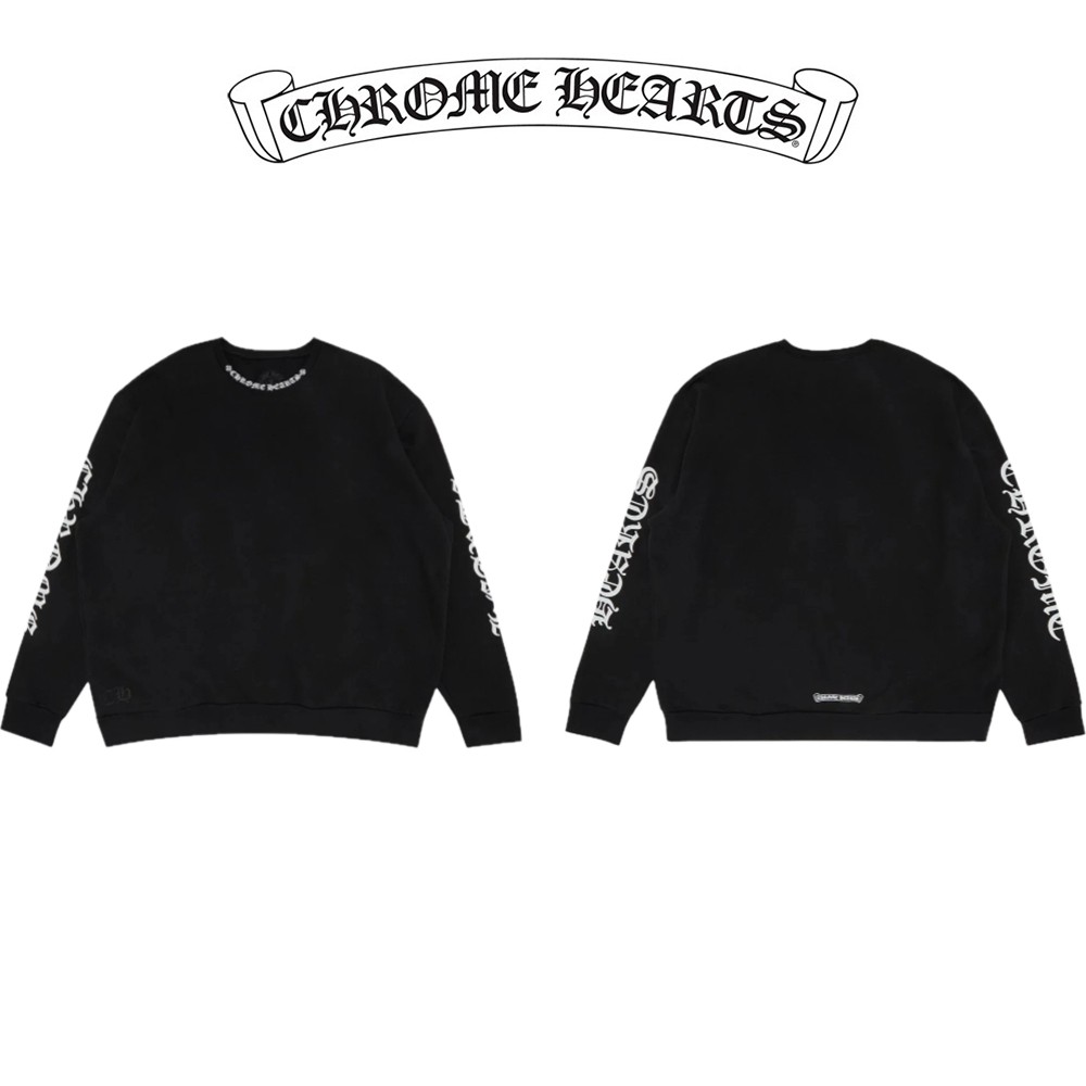  크*하* 라운드 나염 맨투맨(블랙)