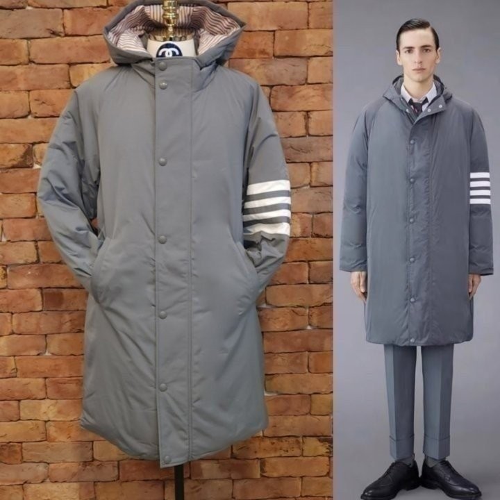 25FW 톰*라운 사선 후드 구스 롱패딩 (남녀공용)