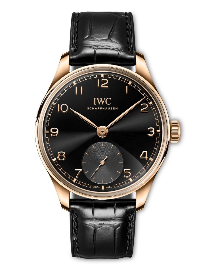 IW* 포르투기저 샤프하우젠 핸드와인드 블랙다이얼 골드