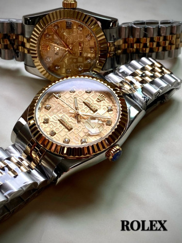 로렉* 데이저스트 텐포인트 로고 골드다이얼