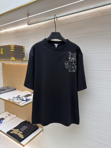 2026 로*에베 F02 아나그램 캣 자수 티셔츠 입고