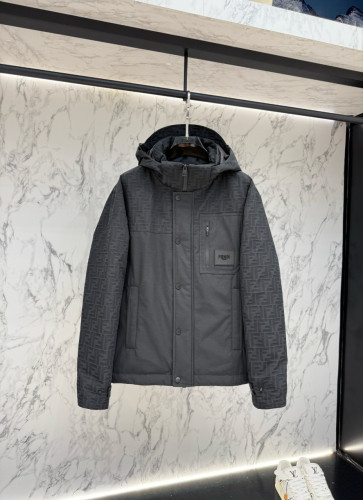 2025 펜*디 989 FF 자카드 테크 구스다운 패딩 재킷~