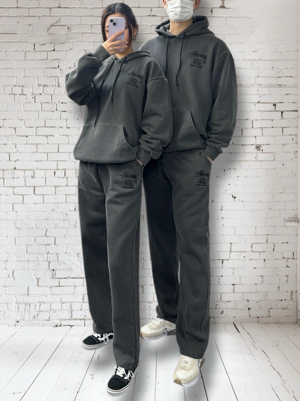 <스투 기모 바이오 후드 세트>