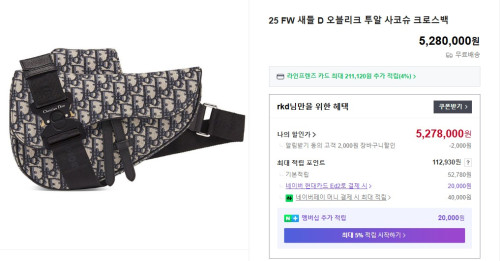 ✨디올 오블리크 새들백 ✨