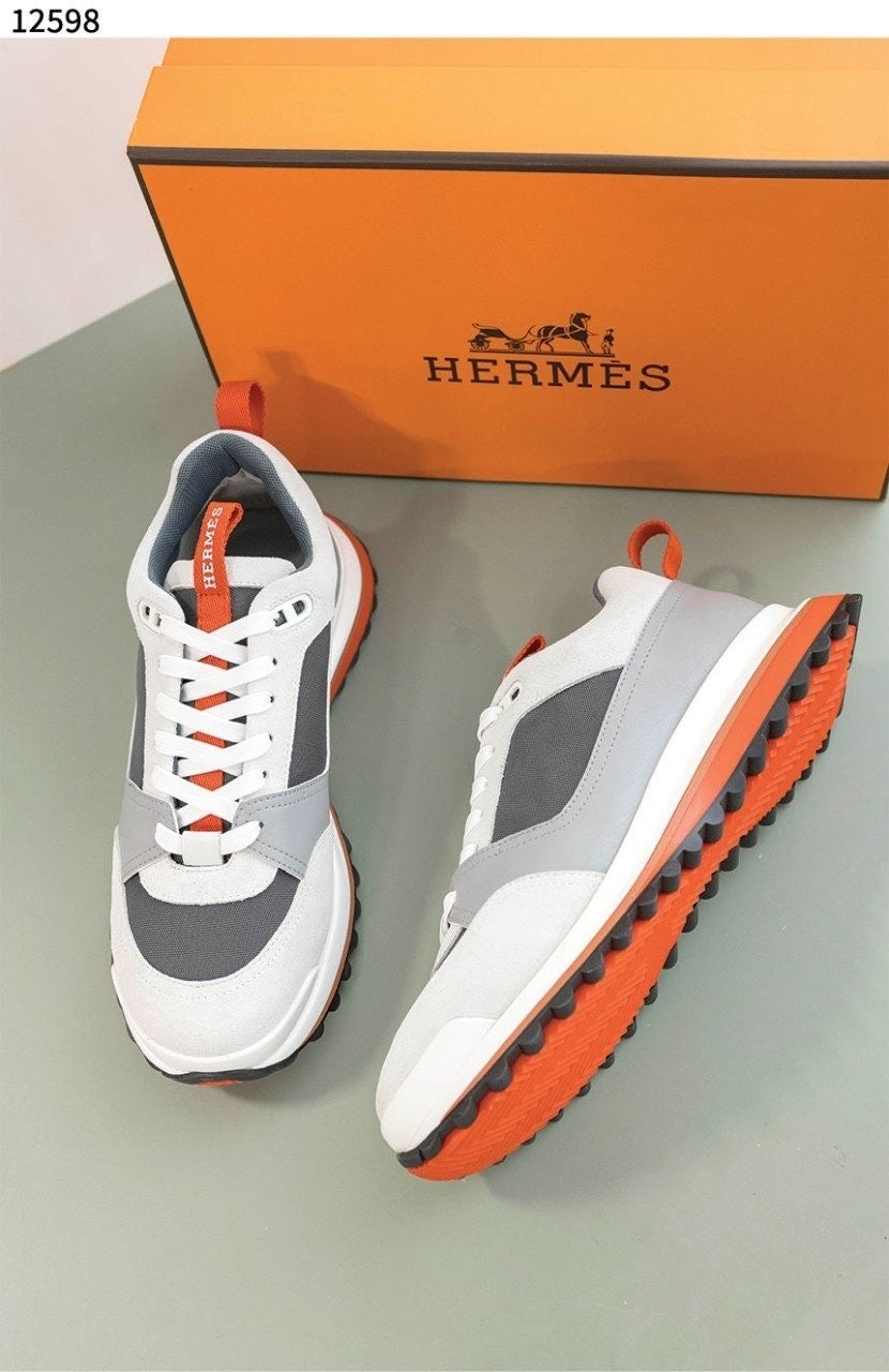 💕 에*** 리더 스니커즈 트윌 카프스킨 스웨이드 고트스킨 & 멀티꼴로르 그리 쿼츠