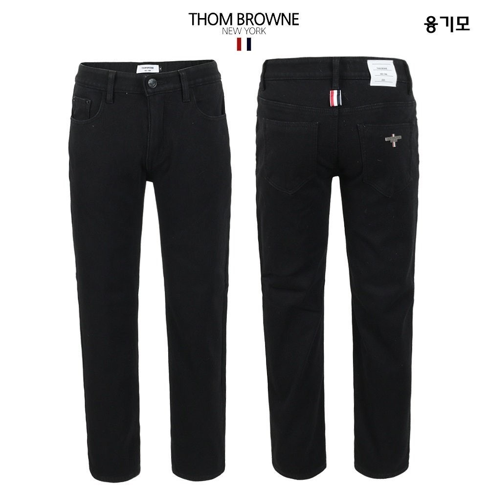 💕 톰* 융기모 블랙진 히든밴딩 슬림팬츠