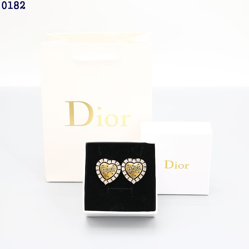 👹디올 하트 크리스탈 골드 이어링👹