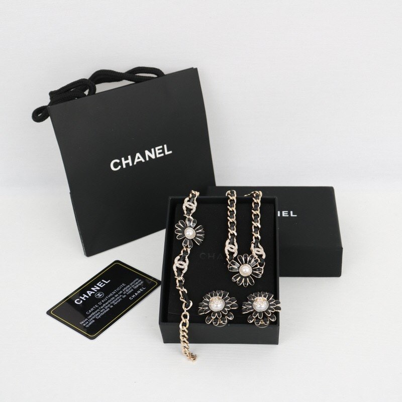👹샤넬 목걸이 팔찌 주얼리 3종 세트 C001👹