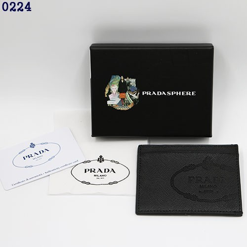 👹프라다 사피아노 각인 로고 레더 카드지갑👹