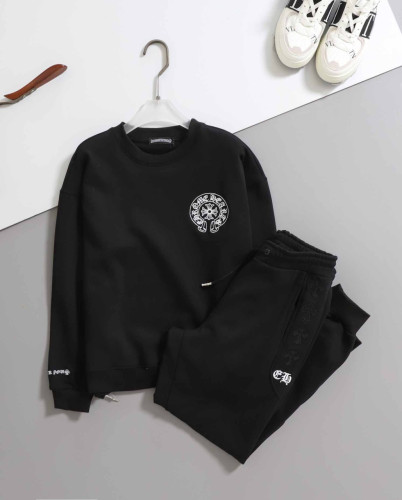 #크롬하츠 [ CHROME ] 수입 남여공용 빈티지 세메터리 패치 스틸 맨투맨 & 팬츠 SET- 입고💢 #남여세트 #트레이닝셋