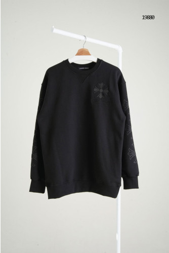 🔆 [Chrome Hearts] 크롬하츠 크로스 자수로고 크루넥 맨투맨 🔆