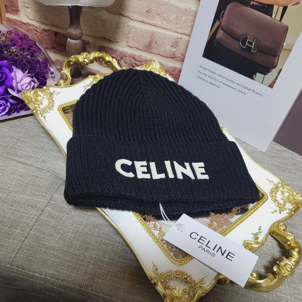 💕 셀** 레터링 로고 비니