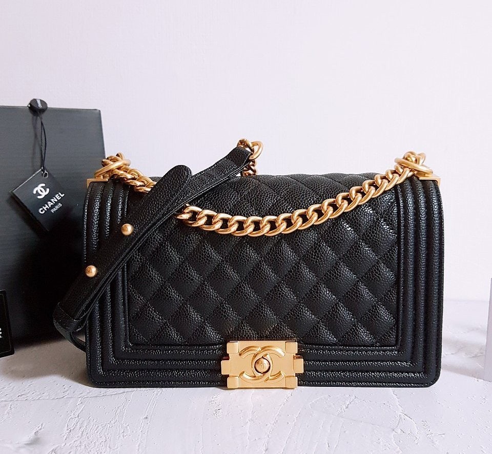 💕 샤* 고급 리뉴얼 램스킨 보이백 금장