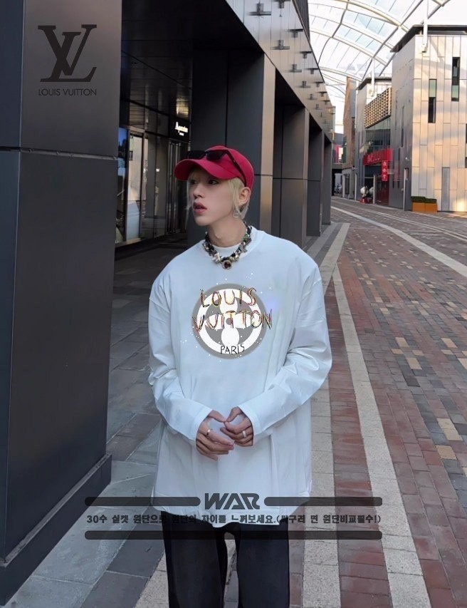 💕 루* 패턴 빈티지 레터링 디자인 밍크양기모 티셔츠