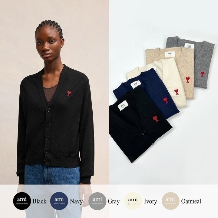 💕 아* 드 꾀흐 엠브로이더리 니트 가디건 (여성)