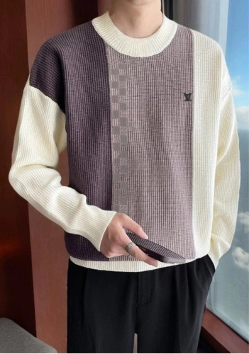 💕 루* 스틸로고 다미에 배색 램스울 니트
