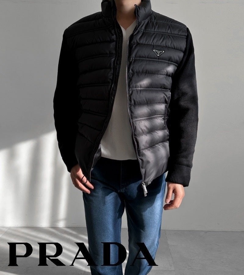 💕 프** 로울 니트 경량 패딩 집업