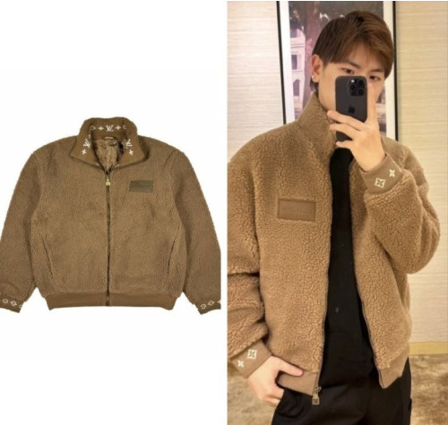 💫루*이비통 플리스 블루종 레더패치💫