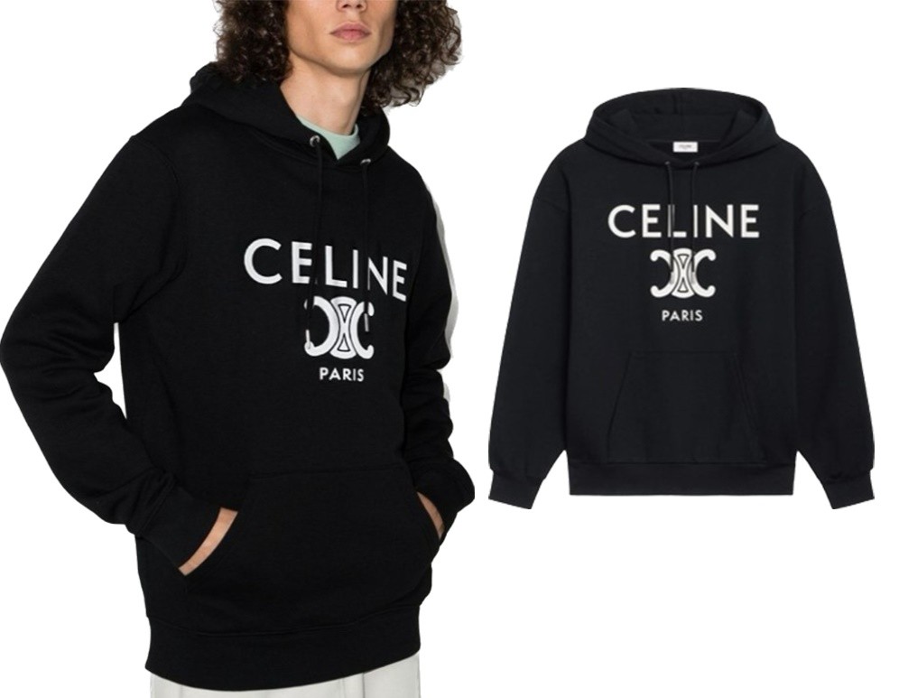 재입고!! 셀*느 코튼플리스후즈 파리트리옴페 후드(블랙)