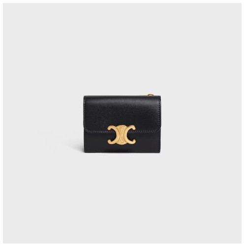 #셀린느 트리옹프 동전 컴팩트 지갑 - 샤이니 카프스킨