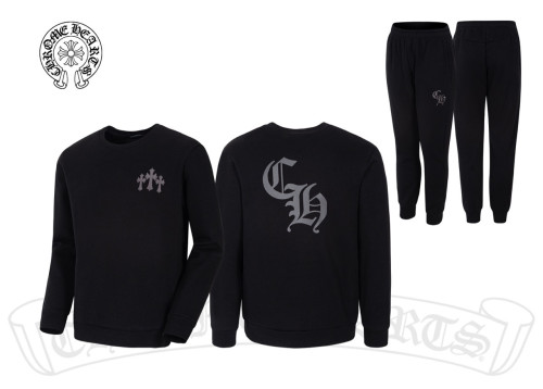 <크롬 기모 맨투맨 조거 세트>