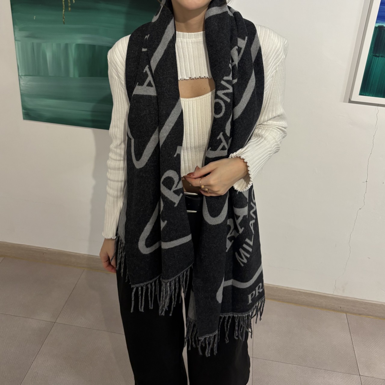 #N #프라다 캐시미어 머플러