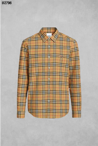 🍀 [BURBERRY] 버버리 EKD 자수 로고 빈티지 체크 스트레치 코튼 셔츠 🍀