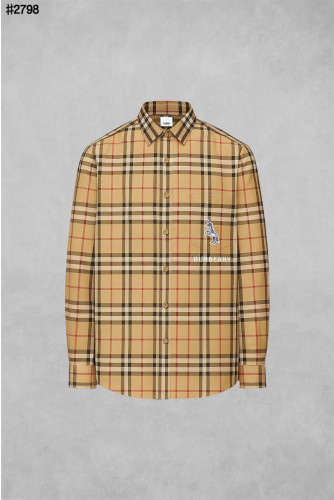 🍀 [BURBERRY] 버버리 유니콘 패치 클래식 체크 스트레치 코튼 셔츠 🍀