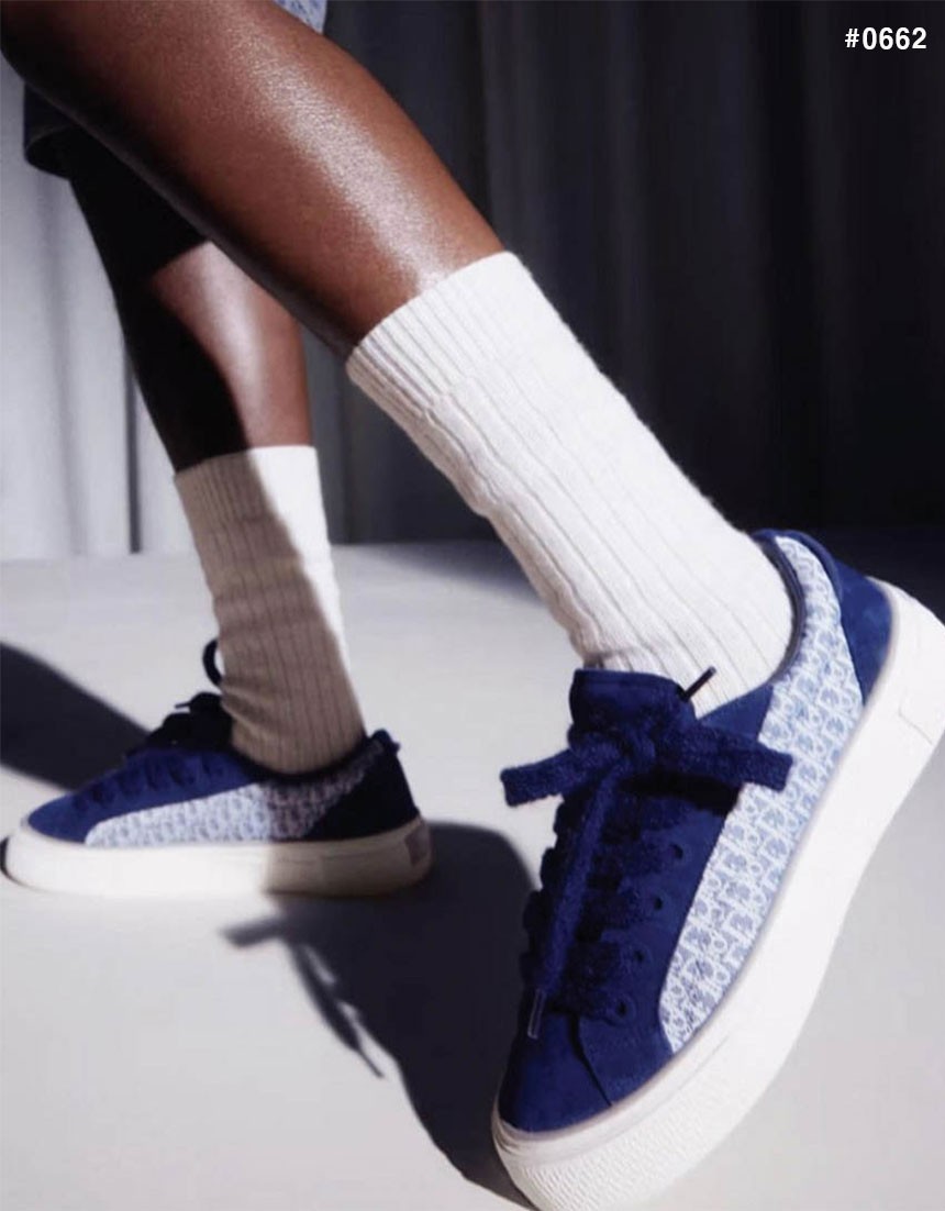 🍀 [DIOR] 크리스찬 디올 스웨이드 자카드 네이비 블루 🍀