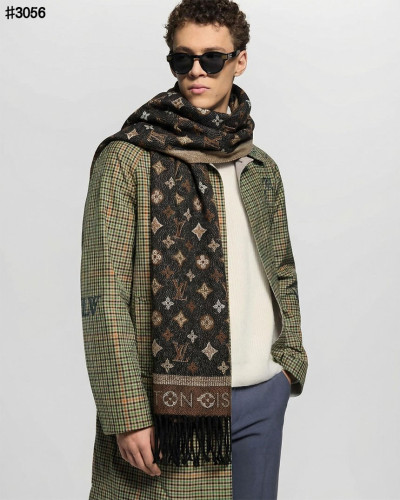 🍀 [LOUIS VUITTON] 루이비통 올 어바웃 모노그램 울 자카드 태슬 숄 머플러 🍀