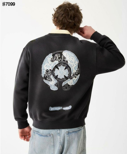 🍀 [Chrome Herts] 크롬하츠 빈티지 데님 패치 홀스슈 가먼트다잉 맨투맨 풀오버 🍀