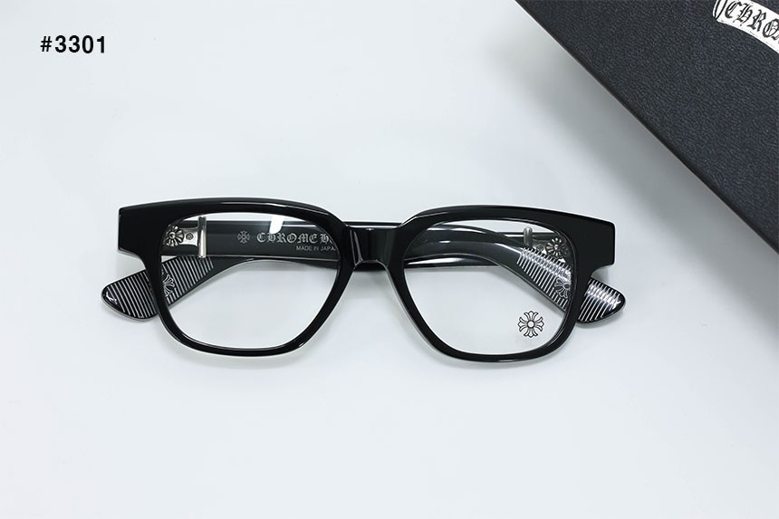 🍀 [Chrome Hearts] 크롬하츠 컨볼루티드 블랙 실버 안경테 🍀